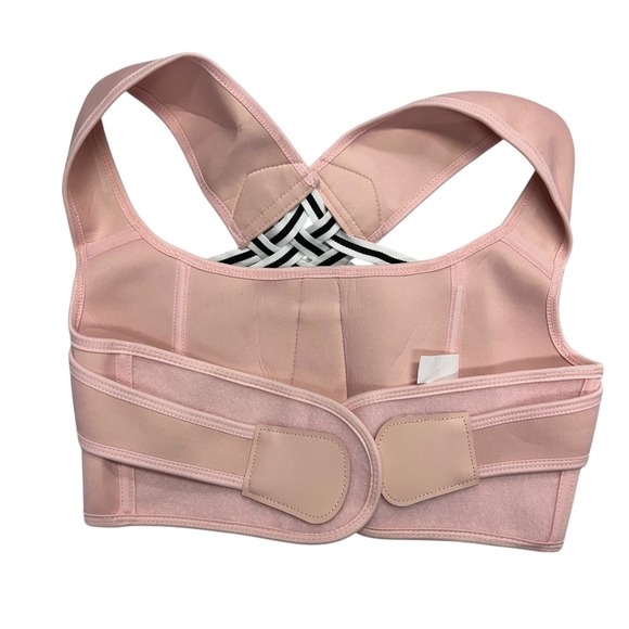 Posture Corrector Back Brace Shoulder Strap Pink Women's M Fitness Wellness - Picture 1 of 7